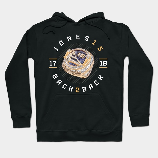 Damian Jones 15 Back 2 Back Championship Ring 2017-18 Hoodie by teeleoshirts